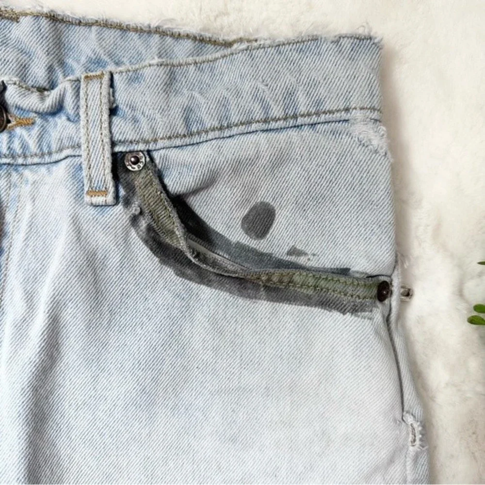 LEVI’S | Orange Tab Vintage Destroyed 560 Jean Shorts/Jorts Sz 29 Custom Cut Off - Picture 3 of 10